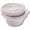 FACKELMANN Contenitore per Snack Pieghevole, 13 cm, Rotondo, Bianco