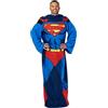 Northwest Comfy Throw DC-Coperta con Maniche Player, Poliestere, Azione Superman, Adult-48 x 71 Inches