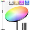 YICAIZI Lampada da terra a LED RGB, Piantana lampada da terra super luminosa dimmerabile da 36W che cambia colore, moderno lampada con telecomando e controllo touch, 2700 K-6500 K per soggiorno