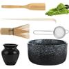 ASelected Matcha Set di 6 scope per matcha, set di 6 scope macha con scope matcha, ciotola matcha, cucchiaino, colino da tè, porta scope matcha, per diverse bevande in polvere come cacao o frullati di