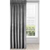 Eurofirany Tenda Di Velluto Super Morbido con Arricciatenda - 1 Pannello, Oscurante per Finestre, Drappeggio per Camera da Letto, Cucina, Soggiorno, 140x270 cm, Grigio