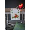 VERVACO Centrotavola Punto Croce Con Tela Aida CERVO CON CONIGLIETTO Biancheria Da Tavola Set Fai Da Te Creativo Punto Croce Contato Kit 32 x 84 cm Hobby Creativi Adulti Casa Decor Cross Stitch