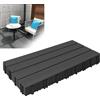 Froadp WPC Pavimenti di Legno per Esterno, 60x30cm Tavole di Terrazza, Pavimentazione Impermeabile con Sistema di Drenaggio e Click, Piastrelle Antiscivolo per Balconi Giardino (2㎡, Antracite)