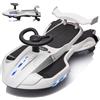 VITONIS 12V Moto Elettrica per Bambini con Luci LED, Macchina Elettrica 2 in 1 con Pedale, Modalità Musica, Monopattino Elettrico per Bambini dai 3 Anni (Bianco)