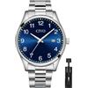CIVO Orologio Analogico Classico Uomo: 41mm Cassa Oversize Numeri Arabi Grandi Cinturino Acciaio - Impermeabile 3ATM Ideale per Lavoro Ufficio e Uso Quotidiano