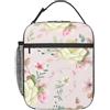 FWJZDSP Borsa porta pranzo per adulti, bellissime borse floreali, regolabili, riutilizzabili, isolate, per uomo e donna, borsa termica per ufficio e picnic