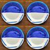 Generico Set da 4 Piatti Piani in Ceramica Artigianale Ø 24 cm Stile Vietrese - Dipinti a Mano - Piatti da Portata, Servizio da Tavola -Vietri-Costiera Amalfitana-Caltagirone-Sicilia-0108251203-4