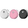 Lecreatekit Robot aspirapolvere, mini aspirapolvere automatico, robot per la pulizia dei tappeti, sofisticato con sensori intelligenti (nero)