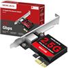Mercusys TP-Link MA310E PCIe Scheda di Rete 2.5 Gigabit, Scheda Wifi PC Fisso, RJ45, Wake-on-LAN, Ethernet a Basso Consumo Energetico, Compatibile con Staffe Standard e con Staffe a Profilo Ridotto