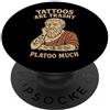 Ancient Thinker Funny Ink Joke Retro Phi Divertente Platone Tatuaggio Giochi di parole Scherzo Filosofia Umorismo Tatuaggi Trashy PopSockets PopGrip Adesivo