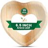 Ved, piatti monouso biodegradabili ed ecologici a forma di cuore da 6,5 (16,25 cm), confezione da 25, stoviglie monouso compostabili e robuste per picnic, matrimoni, feste ed eventi.
