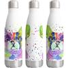 Vixar Bulldog francese Frenchie Dog Pet Acquerello Arcobaleno Arte Bottiglia doppia parete isolata in acciaio inox Bevande sportive 500ml