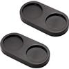 Docache 2 Pezzi Bandeja per Macinapepe e Sale - Supporto per Macinapepe, Protezione per Tavolo da Pranzo, Accessorio per Macinapepe e Sale, Organizzatore per Cucina, Artigianato (Nero, 14,3x7,5x1,5 CM)