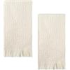 WEITAPYT 2 PCS Strofinacci, 75*34 CM Strofinacci Cucina, Asciugamano di Cotone, Strofinaccis Cucina Cotone, Asciugamani da Cucinas, Morbido E Confortevole, Stile Bohémien, Perfetto per Cucine E Bagni/Bianco