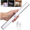 DUVERT LED armadio lampada da notte USB luce senza fili sensore di movimento ricaricabile armadio lampada da cucina camera da letto lampada da cucina (20cm 26LED, bianco caldo)