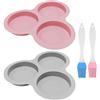 UDNFHL 2 Pezzi di Stampo in Silicone E 2 Pezzi di Pennello, Utensili da Forno, Utensili da Cucina, Possono Essere Utilizzati per Muffin, Uova, Torte.
