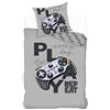 BrandMac ApS Gamer Set di biancheria da letto, copripiumino 140 x 200 cm + federa 65 x 65 cm, cotone