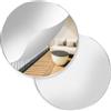 Bruislard 2 specchietti in vetro autoadesivi rotondi, in acrilico, 25 cm, senza cornice, grande per casa, camera da letto, decorazione per la casa, decorazione della casa