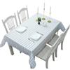 ZSYIULIA 1P137*180 cm Tovaglia in PVC bianco a scacchi per feste Tovaglia rettangolare a quadri, tovaglia in plastica facile da pulire, antimacchia, impermeabile, a prova di olio, tovaglia a quadretti per cena