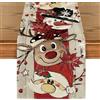 Artoid Mode Tavole Pupazzo di Neve Renna Babbo Runner da Tavolo Natale, Stagionale Inverno Decorazione per Interno Vacanze Festa 40 x 140 cm