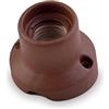 AMARCORDS - Plafoniera in porcellana inclinata attacco e27 base applique portalampade vintage colore CORTEN