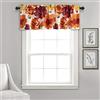 Lush Decor Leah, mantovana filtrante per la luce floreale, 132,1 cm di larghezza x 45,7 cm di lunghezza, rosso e arancione, tenda floreale - decorazione primaverile - fiori colorati in fiore -
