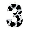 Hongplus Candele Cow 3D Metalliche per il 3° Compleanno, Candela Numero 3 dello Zoo, Candela Felice 3° Compleanno per Torta, Decorazioni per Torta a Tema Animali da Fattoria per Festa di Compleanno di Ragazzi