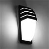 Goeco Applique da Parete Esterno, Moderno Lampada da Parete LED Impermeabile IP65, 12W 1300LM Luce Bianca Fredda 6500K, Luci da Parete per Corridoio Scale Giardino Garage, Nero