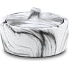 YoHyien Posacenere da Esterno da Tavolo in Ceramica, Portacenere Chiuso Antivento con Coperchio, Posacenere Antiodore per Giardino, Casa, Ufficio e Terrazza (Grigio)