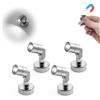 Suzeyar Miniatura LED in metallo, piccola luce spot con base magnetica, luci LED a batteria, mini faretto wireless per opere d'arte, pittura, vetrine di gioielli, artigianato fai da te (bianco freddo)