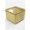 BLIMPLUS - Contenitore Quadro XS Citrus Peek Box 0.5L - Mini Porta Alimenti Salva Freschezza Impilabile Microonde Coperchio Trasparente - Made in Italy