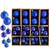 THE TWIDDLERS - Confezione da 50 Palline di Natale Blu - Varie Dimensioni e Finiture - 6cm, 4cm, 3cm - Opache, Lucide e Glitterate per Decorazioni dell'Albero di Natale