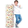 Lansls Sacchi a Fagiolo/Fodera per pouf cilindrica, Contenitori a Colonna Per Giocattoli Di Peluche, Oggetti e Sedili Per Bambini, Ragazzi e Ragazze, Telo Da Vela, Divano Per Bambini (Non Imbottito) (A)