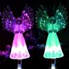 Xrten 2 Pezzi Luci Solari Esterno Angelo,Decorazione per Esterni, Regalo Commemorativo per i Propri Cari,Luce LED Multicolore Che Cambia Colore,Decorazione per Tomba del Cimitero