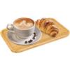 Vylro Vassoio Legno Rettangolare, 25×14×2 cm Piccolo Rettangolare Bambù per Bagno, Naturale Mini Vassoio Bamboo, Piatti da Portata in Legno, Vassoio da Bagno in Bambù, per Torte, Caffè, Cosmetici
