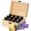 JasCherry 12 Slots Scatola per Oli Essenziali - Organizzatore in Pino per Oil Aromaterapia Profumati - Ideale Contenitore Regalo per Viaggio Stoccaggio Visualizzazione