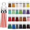 Abeillo 50 Pezzi Nappine Colorate, Mini Colorato Ciondolo di Nappe in Pelle Fai Da Te per Borsa Gioielli Artigianali, Fai Da Te Nappe Accessori Deco (3,8 cm/1,5 pollici, 25 colori)