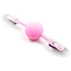 Eysilk Silicone Gag Bondage con Serratura - Palla Bocca Sicura per Adulti, Materiale Morbido e Lavabile (Rose)