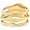 Calvin Klein Anello da Donna Collezione CK WAVY in Oro Giallo - 35000723C