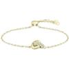 BOSS Jewelry Braccialetto da Donna Collezione LIVE PRECIOUS in Acciaio Inossidabile con Anelli Intrecciati e Cristalli - Disponibili in Argento o Oro