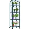 Ohuhu Mini Serra Portatile per Interni ed Esterni, Piantina Verde in Plastica con Ruote di Bloccaggio, Copertura Resistente, Ideale Regalo Giardinaggio per Donne