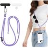 ivoler Cordino per Cellulare Universale con 2 pezzi Patch, Regolabile e Rimovibile Cordino Tracolla per Telefono, Adatto per iPhone Samsung Xiaomi e Qualsiasi Custodie per Smartphone -Viola Arcobaleno