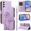 Bravoday Cover per Samsung Galaxy A05S, Custodia in PU Pelle Portafoglio Flip Schede con Slot per Carte, Magnetica Antiurto Cover per Galaxy A05S, Viola