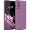 kwmobile Cover per OnePlus Nord 2 5G Custodia - Back Case per Smartphone in Silicone TPU - Protezione Gommata - viola orchidea