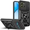 JDXHFF Cover Compatibile con Motorola Moto G56 5G (6.72) Hard PC e Silicone TPU Custodia con Supporto Girevole a 360° Protezione Case Nero
