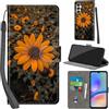 PHINIENLAND Cover per Samsung Galaxy A05s Case PU Pelle Custodia [Kickstand] [Chiusura magnetica] [Slot per Schede], Portafoglio Flip Custodia per Samsung Galaxy A05s,Crisantemo
