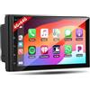 Motorsi [4+64G] Autoradio 2 DIN, schermo Android 13 da 7 con cavo A-pple Carplay/touchscreen Android Auto con supporto ricevitore radio GPS/Bluetooth/SWC/FM/RDS/WiFi + mic