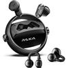 PAXA 2-in-1 Open Ear Cuffie Bluetooth, Clip Open-Ear Cuffie Wireless Sport Bluetooth 6.0 0 Ritardo, 140H Autonomia, Riconoscimento L/R, Riduzione Rumore per Lavoro/Sport/Quotidiano, Ctbuds Nero