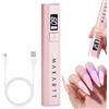Makartt Lampada UV per unghie in gel - Mini lampada a LED UV portatile Lumière Nail Dryer for Curing Gel Polish Nail Glue Ricaricabile USB Nail Light con LCD 2 Timer per Fast Drying Home Salon Use