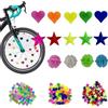 VELLUSTRA Perline per Raggi 210 Pezzi, Colorate per Raggi Della Bicicletta, Bici Accessori, Decorazioni Bicicletta, Colorate Perline per Raggi delle Ruote Riflettenti Raggi per Ragazze e Ragazzi